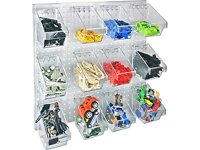 Azar 24" x 24" Pegboard 12 Mini Bucket Accessory Organizer Kit - Thumbnail 2