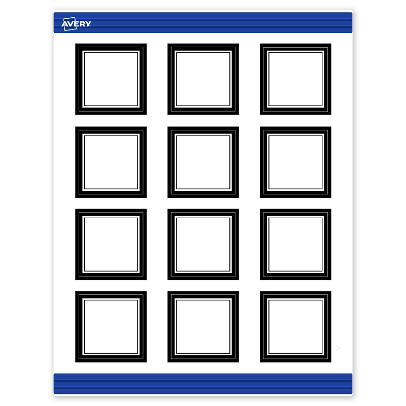 Avery Double Black Border Matte Blank Card, White, 120/Pack (S00-DM6) image 1