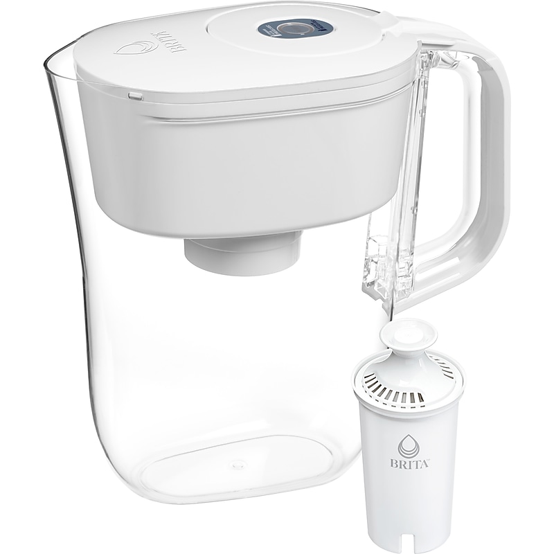 Brita Denali Small 6 Cup Bright White Water Filter Pitcher with Filter (36089) image 1