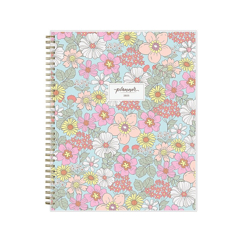 2025 Blue Sky Kiera Blue 8.5" x 11" Weekly & Monthly Planner, Plastic Cover, Multicolor (152467) image 1