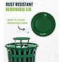 Alpine Industries Commercial Outdoor Rain Bonnet Lid, 38 Gallon, Round, Green (ALP479-38-A-GRN-MKTCOPY)~#|#~DFD1A913-7768-40AF-A4A736F1D7DC3BB5_sc7