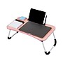 Mind Reader 13.75" x 23.5" MDF/Metal Lap Desk/Laptop Stand With Folding Legs, Pink (LBSTUDY-PNK)~#|#~DFD6CDF1-7F11-46EB-BB0C9FEB9624E925_sc7