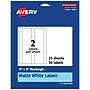 Avery Laser/Inkjet Multipurpose Labels, 3"  x 11", Matte White, 50/Pack (94265)~#|#~DFD781A9-42C6-456B-BC840F033E4361AC_sc7