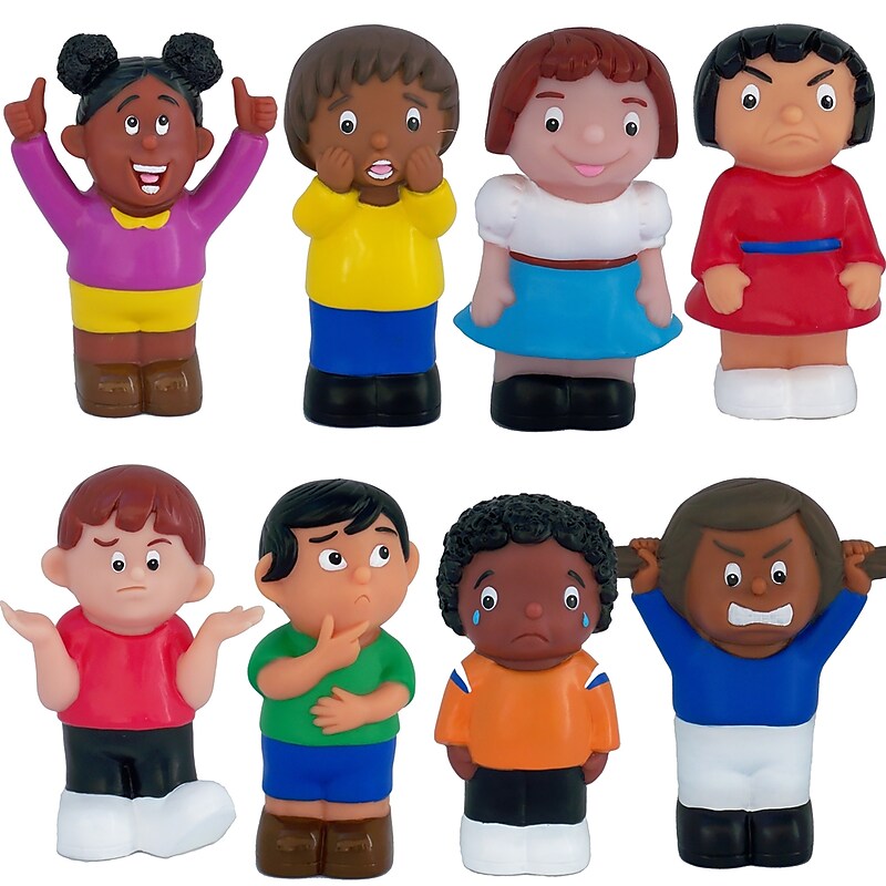 Get Ready Kids Friends with Feelings, Multicultural Emotions Figurines, 8/Set (MTB622) image 1