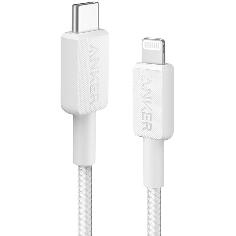 Anker Bio-Braided USB-C Charging Cable, 6 ft., White (A81B6H21-1) image 1