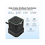 Uncaged Ergonomics Cube 4-Outlet 4-USB Port Surge Protector, 10', Black (WC-10-b)~#|#~DFE0D934-795A-4CD4-B7435FA046CCF92D_sc7