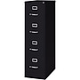 Lorell Commercial 4-Drawer Vertical File Cabinet, Letter Size, Lockable, 52"H x 15"W x 26.5"D, Black (LLR60191)~#|#~DFE12DB5-6988-4A04-B933C673734769F8_sc7