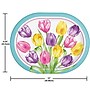Say Hooray! Trendy Tulips Spring Oval Paper Plates and Dinner Napkins Set, 48/Pack (DTC9628E2H)~#|#~DFE43B34-82D1-4240-BA60C6611EC2C23C_sc7