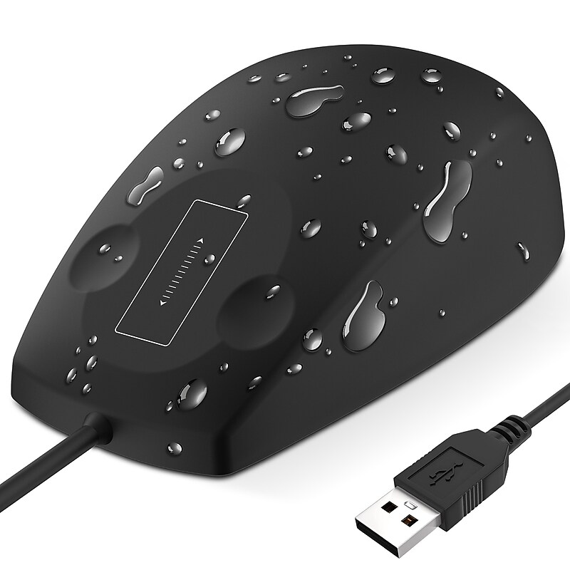 Delton M41 Ambidextrous Optical USB Mouse, Black (DMSWM41-U) image 1