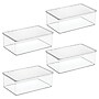 iDESIGN Hinged-Lid Organizers, Clear, 4/Set (27813M4)~#|#~DFF576B4-B4A5-4A49-BEC337149B80E4B6_sc7