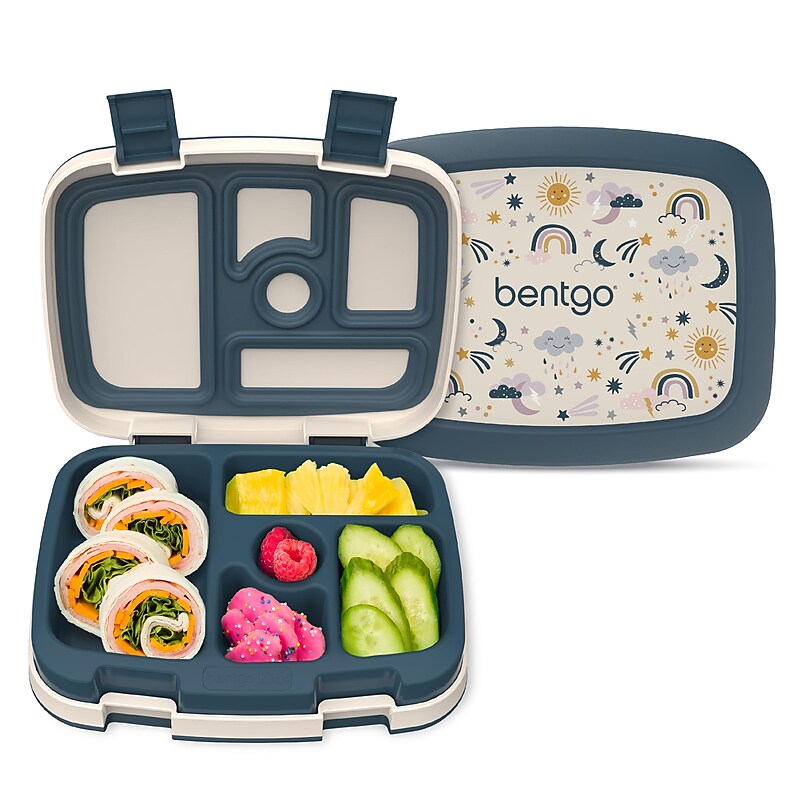 Bentgo Kids Prints Bento Box, 5-Compartment, Friendly Skies, 19.2 oz. (BGKDPT-SKY) image 1