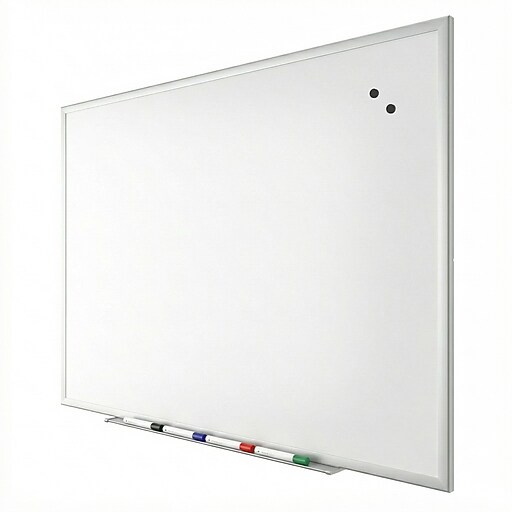 TRU RED™ Magnetic Steel Dry Erase Board, Satin Frame, 4' x 3