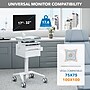 Mount-It! MedHub Mobile Medical Cart Workstation with Drawers, Monitor Mount, and Locking Caster Wheels, White/Grey (MI-16025)~#|#~DFFCC2C4-B99D-4A12-B672366745485E9F_sc7