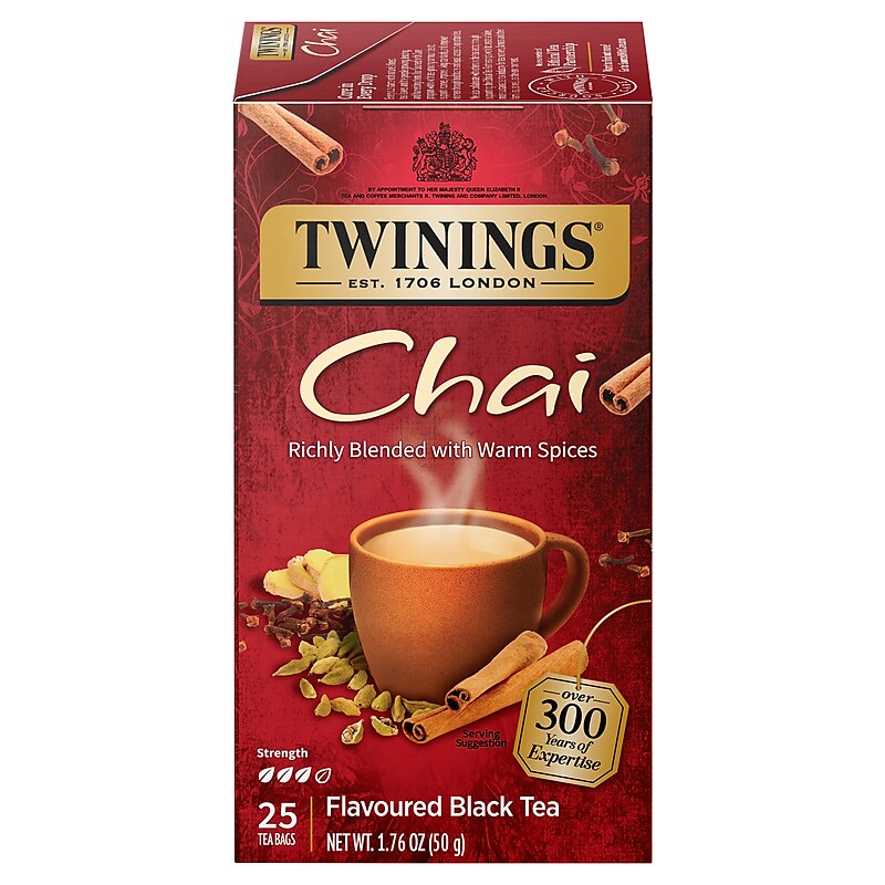 Twinings Chai Tea Bags, 25/Box (TNA51730) image 1