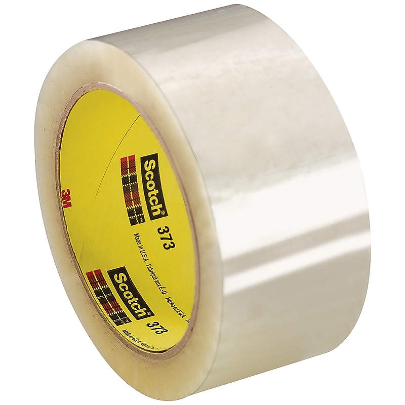 Scotch 373 Carton Sealing Heavy Duty Packing Tape, 2" x 110 yds., Clear, 6/Carton (T9023736PK) image 1