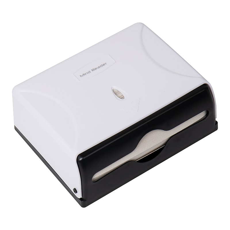 Mind Reader Folded Paper Towel Dispenser, White (PTWIDE-WHT) image 1