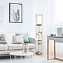 Simple Designs Etagere Organizer Storage 62.5" Floor Lamp with 2 USB Charging Ports and 1 Charging Outlet, Tan (LF2010-TAN)~#|#~E00D81B5-D312-4419-81A8FE0C7FC98163_sc7
