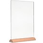 Excello Global Products Generic Holder, 8.5" x 11", Vertical, Desktop/Countertop, Brown Acrylic (SGNH-WB-8511)~#|#~E0126454-F0BE-430C-B1259FE66D319BE5_sc7