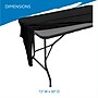 Iceberg 72"L x 30"W Open-Sided Stretch-Fabric Table Cover, Black (16541)~#|#~E012F003-9755-4C6A-BFE9799225E221AD_sc7