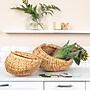 Household Essentials Water Hyacinth Handwoven Flower Baskets with Handles, Natural, 2/Set (HE1187)~#|#~E01C7DC8-778F-42DF-86FBD20B0BCBFC32_sc7