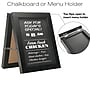 Excello Global Products Double-Sided Tabletop A-Frame Chalkboard and Menu Holder, 11" x 14", Black (EGP-MENU-AFRAME)~#|#~E01E2B56-DD37-4BD0-BBEE36F968CDE782_sc7