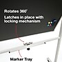 Excello Global Products Double Sided Magnetic Mobile Chalkboard, White Frame, 48" x 32" (EGP-HD-0548)~#|#~E01E7ECA-DD9C-4E4D-8927DCF4FEABFA92_sc7