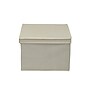 Household Essentials Medium Stackable Folding Fabric Square KD Storage Box, 10" x 15"x 15", 39 Qt., Cream, 2/Pack (7427-1)~#|#~E02370AF-8A6A-4231-A73364B08B3A7CDD_sc7