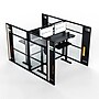 VersaDesk WorkNest 66"H x 81"W 2 Person H-Shaped Cubicle Panel Workstation, Black (WNCH-7296-B)~#|#~E02664FF-6190-4B62-B486E073DBA19733_sc7