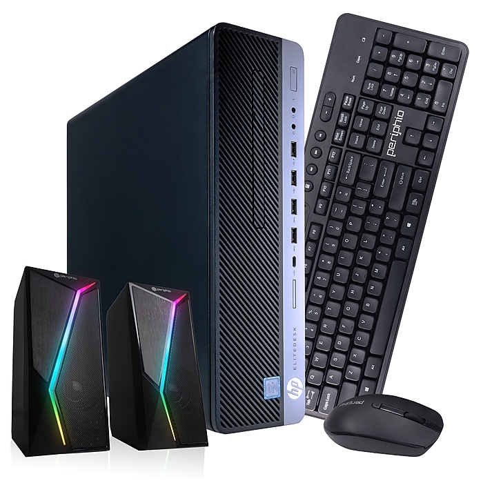 HP EliteDesk Core i5-4世 モニター+キーボードPCセット HP EliteDesk Refurbished Desktop Computer, Intel Core i5-8500