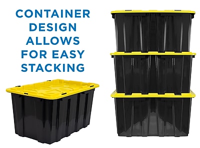 Mount-It! Heavy-Duty Plastic Storage Bins, Set of 3 - Thumbnail 2