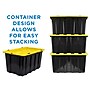 Mount-It! 63.4 Qt. Storage Bin with Snap Lid, Plastic, Black/Yellow, 3/Pack (WI-3001)~#|#~E02927EC-BCA1-491D-919B8FD47BC6E364_sc7