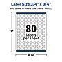 Avery Laser/Inkjet Multipurpose Labels, 0.75" x ", Glossy Clear, 800/Pack (94102)~#|#~E02FDE58-993E-4283-AA548CEFB46E0671_sc7