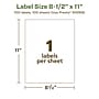 Avery EcoFriendly Laser/Inkjet Multipurpose Labels, 8-1/2" x 11", White, 100/Box (94269)~#|#~E0329205-C9DE-46C7-A08EB859B97392AE_sc7