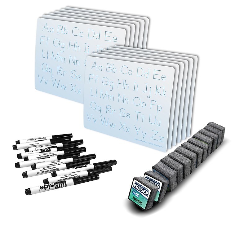 Flipside Class Pack Laminate Mobile Learning Numbers Dry-Erase Whiteboard, Plastic Frame, 1', 36/Pack (20524) image 1