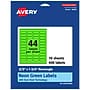 Avery Rectangle Multipurpose Labels, 2/3" x 1-3/4", Neon Green, 440/Pack (94209)~#|#~E034A3CE-5591-4D4D-AE17F80228A3304D_sc7