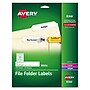Avery TrueBlock Laser/Inkjet File Folder Labels, 2/3" x 3 7/16", White, 750 Labels/Pack (08366)~#|#~E034A84E-8DF1-480B-B73303D4544779F8_sc7
