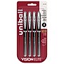 uni-ball VISION ELITE Rollerball Pen, Micro Point, Black Ink, 4/Pack (69112)~#|#~E0394C32-C64B-4A54-A569C7ED2342E016_sc7