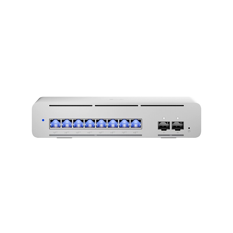 Ubiquiti UniFi Pro XG 8 PoE 8-Ports Gigabit Ethernet PoE Managed Switch 200Gbps, White (USW-PRO-XG-8-POE) image 1
