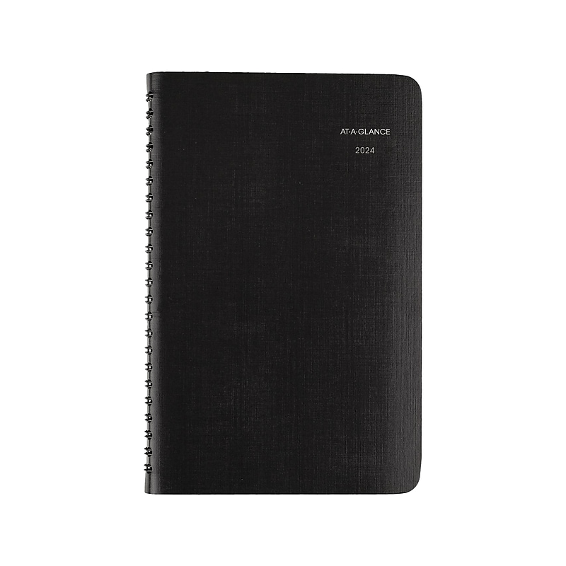 2024 AT-A-GLANCE QuickNotes 5" x 8" Weekly & Monthly Planner, Black (760152-05-24) image 1