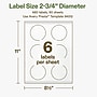 Avery Hemp Round Laser/Inkjet Multipurpose Labels, 2-3/4" Dia, Off-White (480/Box)~#|#~E03F76DF-4C45-4E50-BF891611BE4DD3CF_sc7