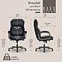 Elle Decor Rivendell AIR Lumbar Ergonomic Vegan Leather Swivel Executive Chair, Black (60124-BLK)~#|#~E0437C59-FED0-4242-AD5A5C8A2AFCD6D4_sc7