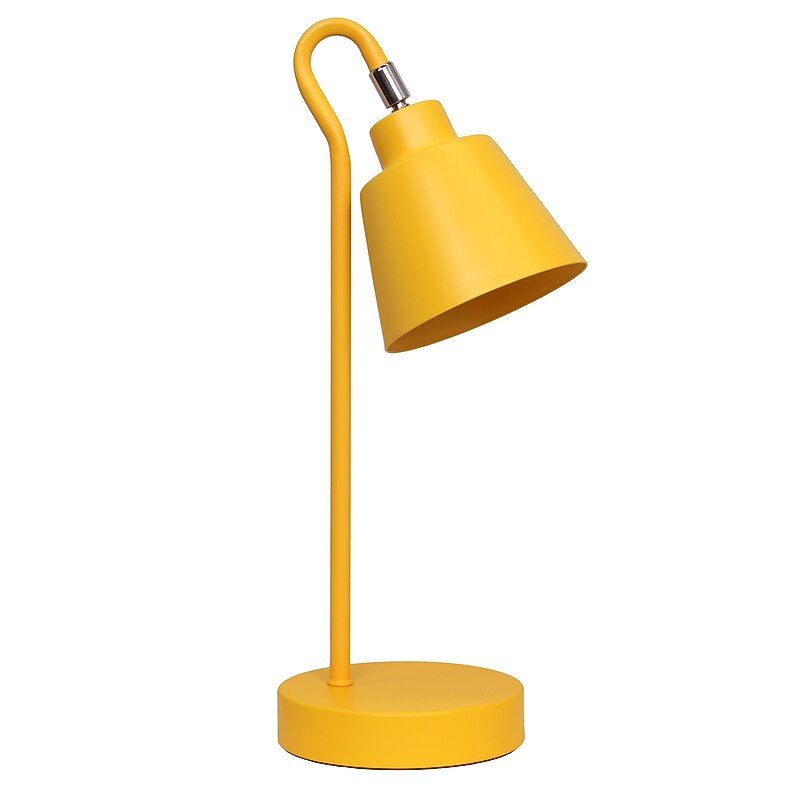 Simple Designs Sleek Essentials LED Desk Lamp, 16", Yellow (LD1079-YLW) image 1