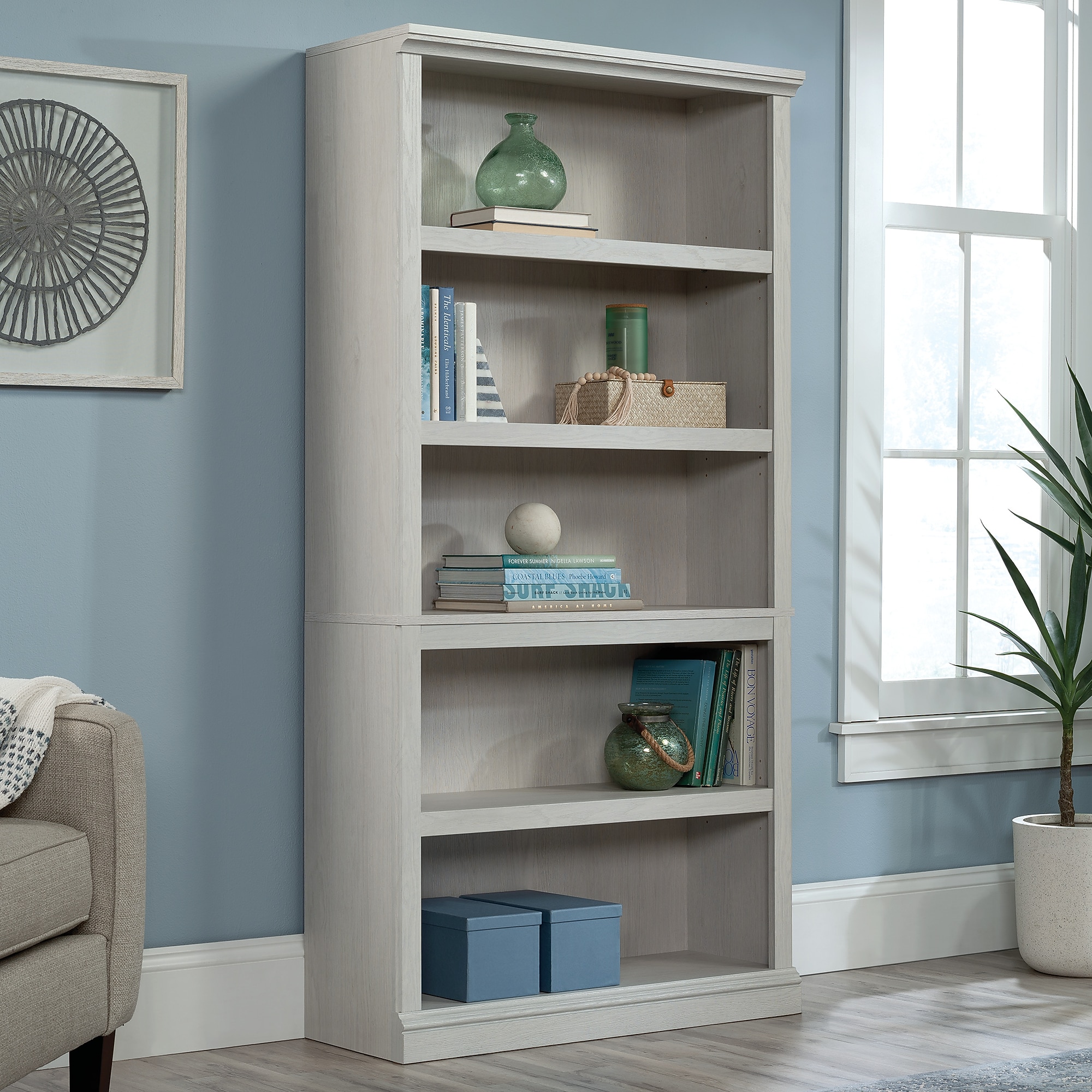 Sauder Select 70″H 5-Shelf Bookcase, Glacier Oak (434821) Sansujyuku sansujyuku.com