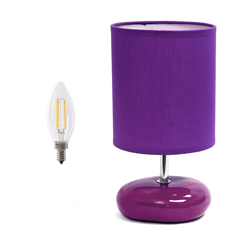 Simple Designs 10.24" LED Table Lamp, Purple (LT2005-PRP-LB) image 1