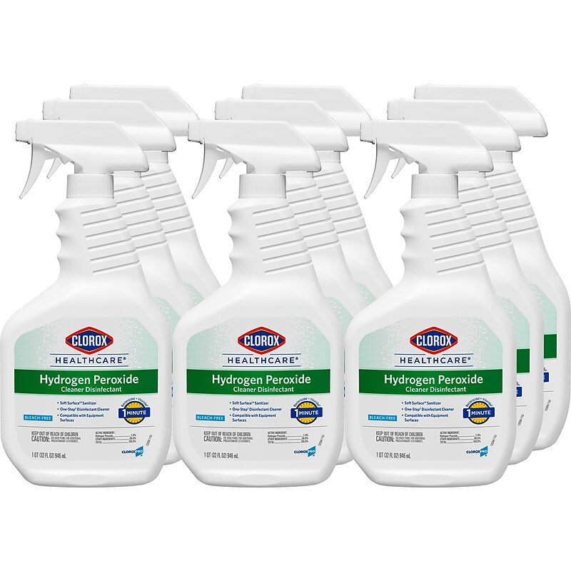 Clorox Healthcare Hydrogen Peroxide Cleaner Disinfectant, 32 oz., 9/Carton (30828) image 1