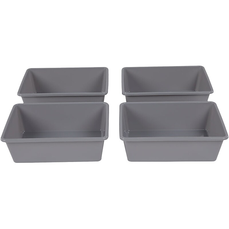 Humble Crew Large Storage Bin, Gray, 4/Pack (XL067) image 1