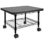 Mount-It! 2-Shelf Laminate/Steel Mobile Printer Stand with Dual Wheel Casters, Black (MI-7857)~#|#~E0629F3A-8A3D-4915-BCCCE4F6C236A6F1_sc7