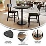 Flash Furniture TopGuard 31.25" Round Wood Dining Table with Round Base, Black Faux Marble/Black Base (STRD31BMATR18)~#|#~E063E804-20C3-40B5-AC20B34F518AB345_sc7