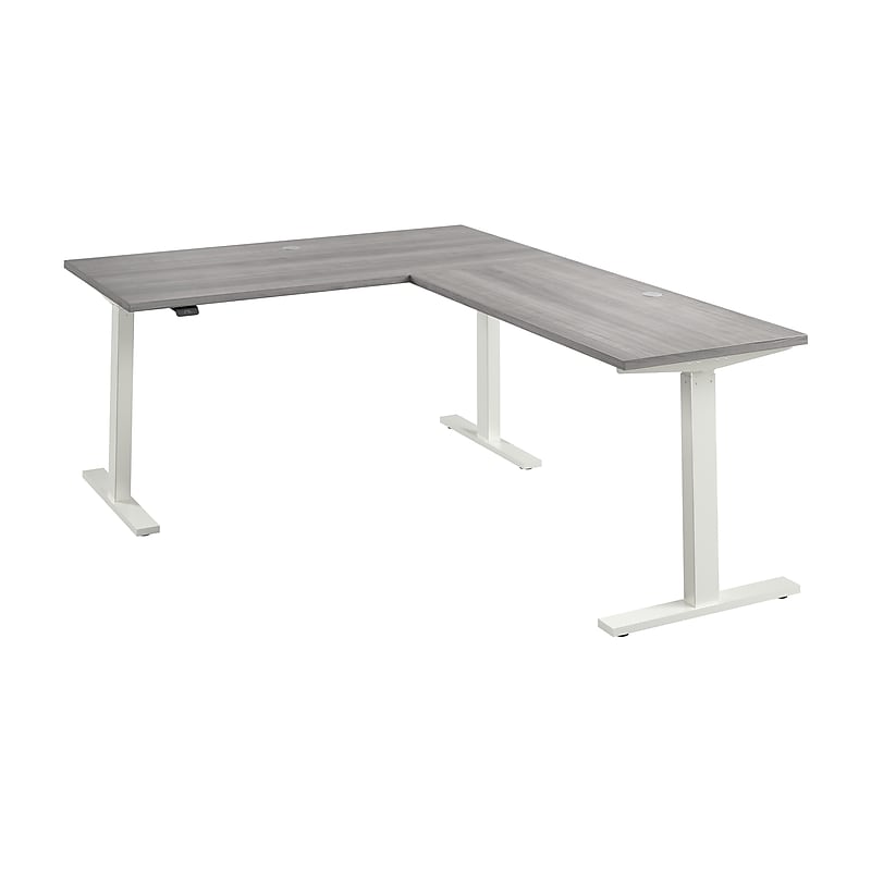 Bush Business Furniture Move 60 Series 60"W L Shaped Adjustable Standing Desk, Platinum Gray (M6SL6078PGWK) image 1
