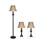 Lalia Home Homely 60"/26" Restoration Bronze Three-Piece Floor/Table Lamp Set with Bell Shades (LHS-1007-RZ)~#|#~E0657A6F-D1B5-455E-B6BB35795C067A37_sc7